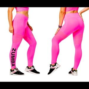 Bright Bold Zumba Ankle Leggings